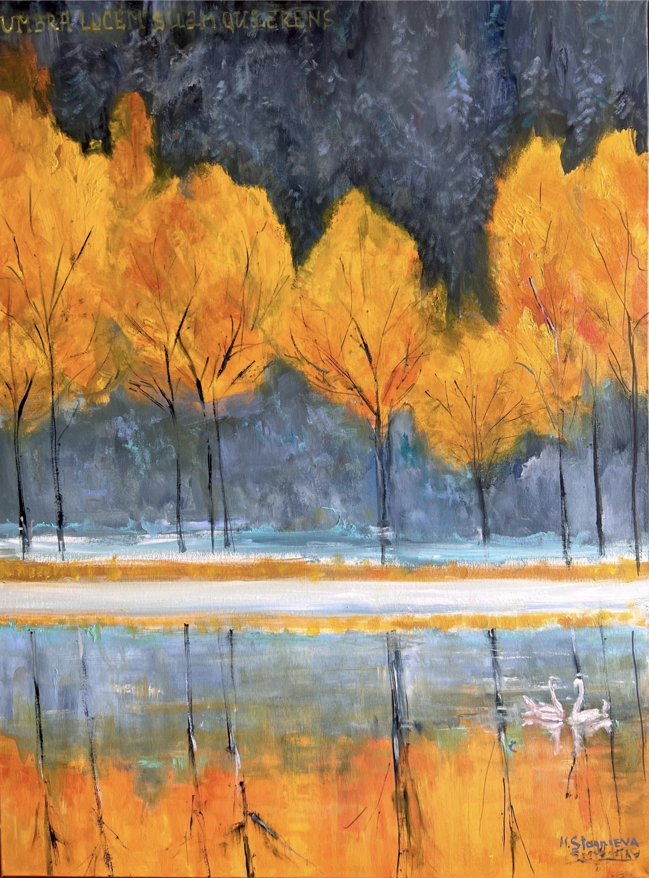 Golden Autumn. The Shadow Seeking Light by Marina Stognieva